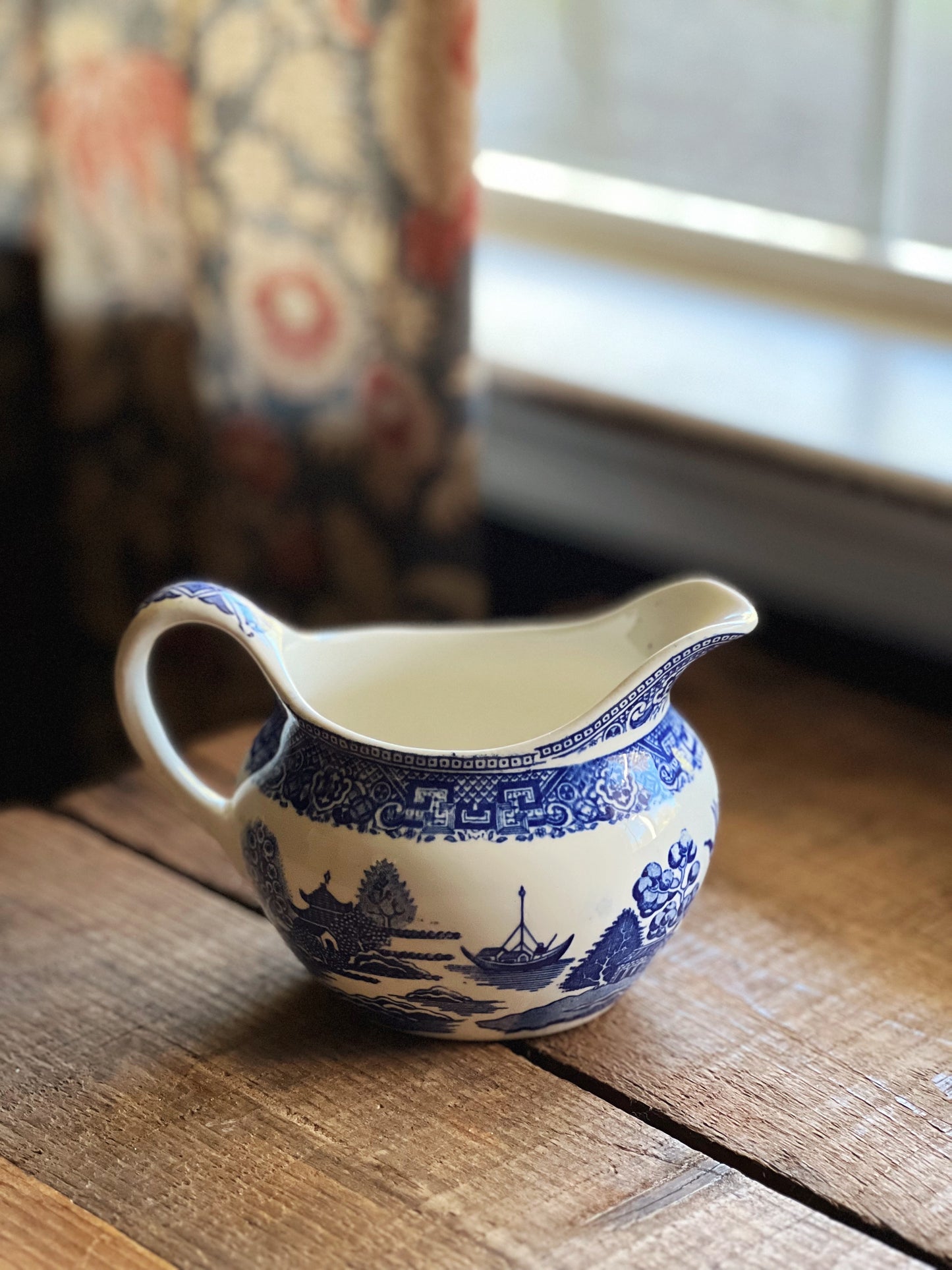 Vintage Blue Willow Creamer