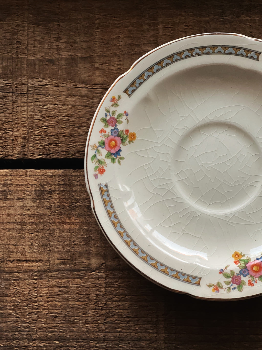 Rare Antique WH Grindley Chelsea Ivory Torbay Teacup & Saucer Set