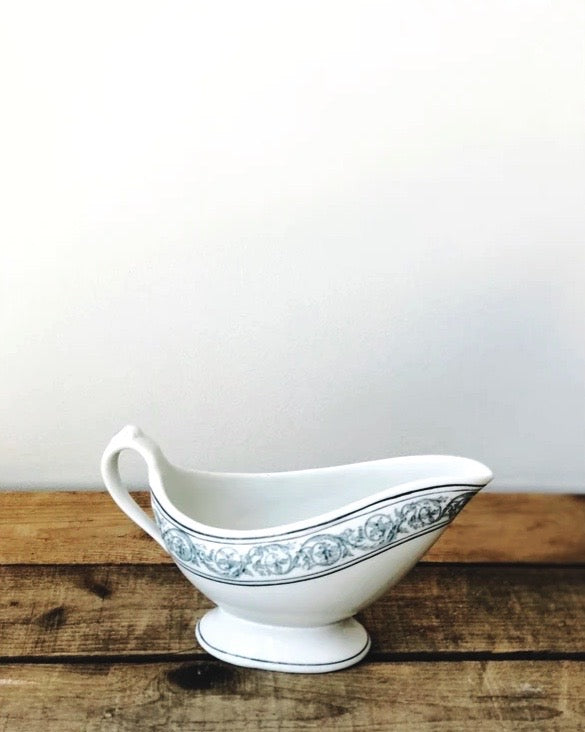 Vintage Lamberton Scammell Blue Transferware Gravy Boat