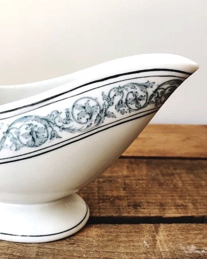 Vintage Lamberton Scammell Blue Transferware Gravy Boat