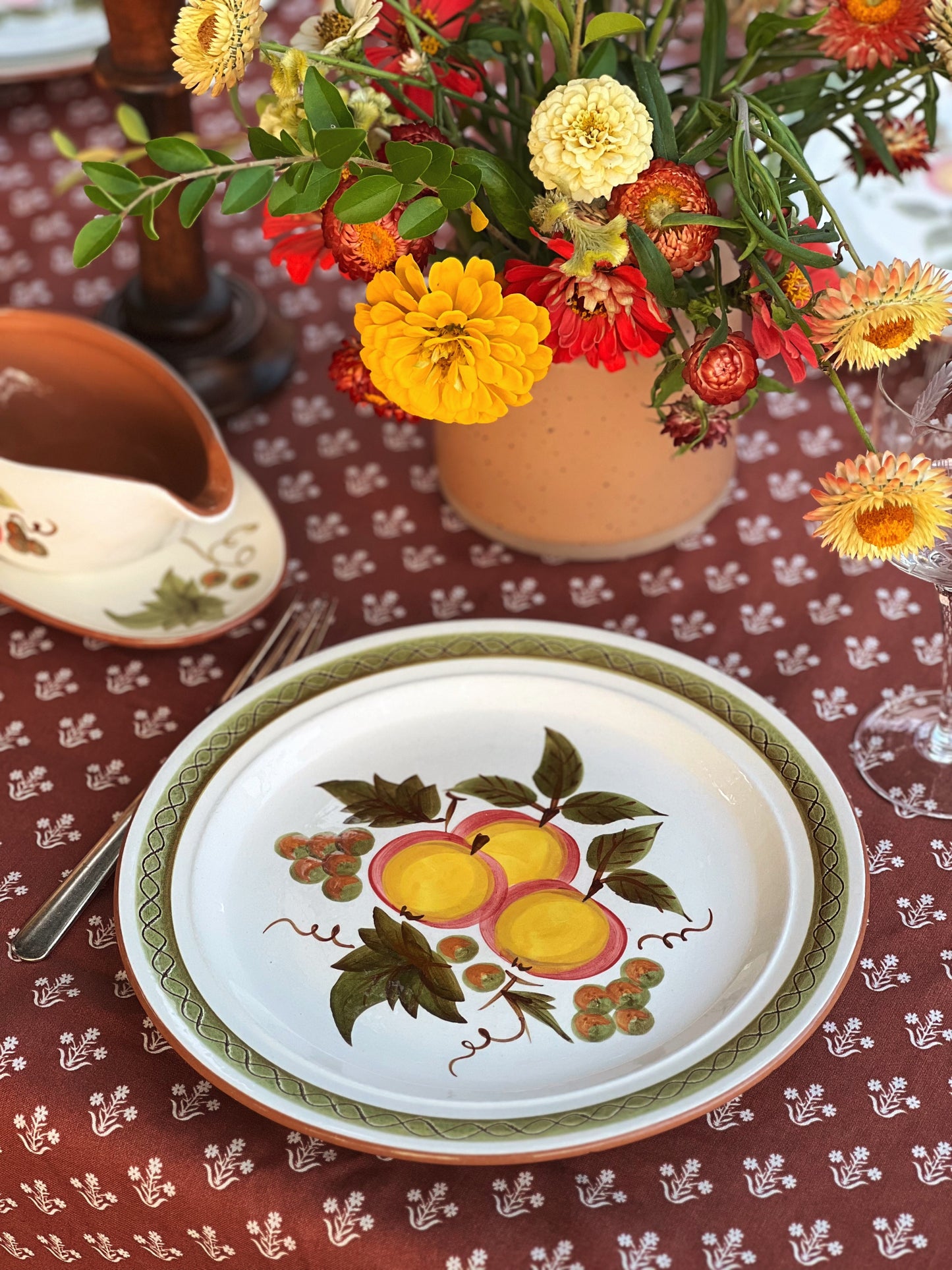 Vintage Stangl Apple Delight Dinner Plate