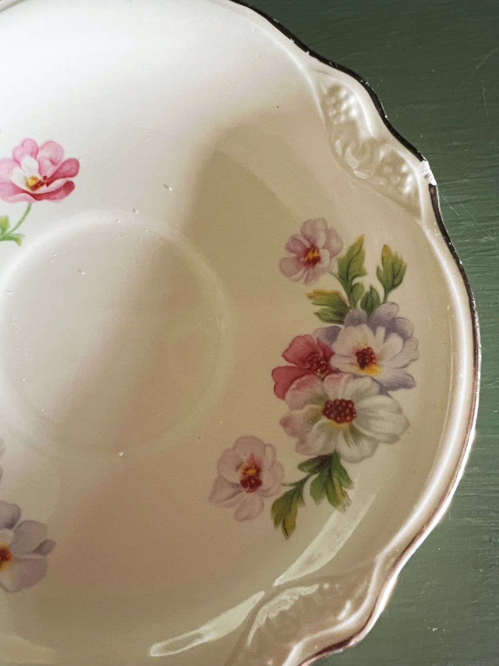 Vintage Homer Laughlin Virginia Rose Fluffy Rose Teacup and Saucer Set
