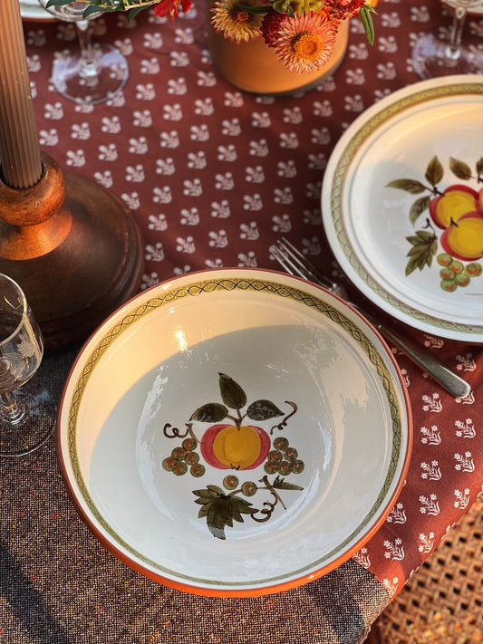 Vintage Stangl Apple Delight Large Round Serving Bowl