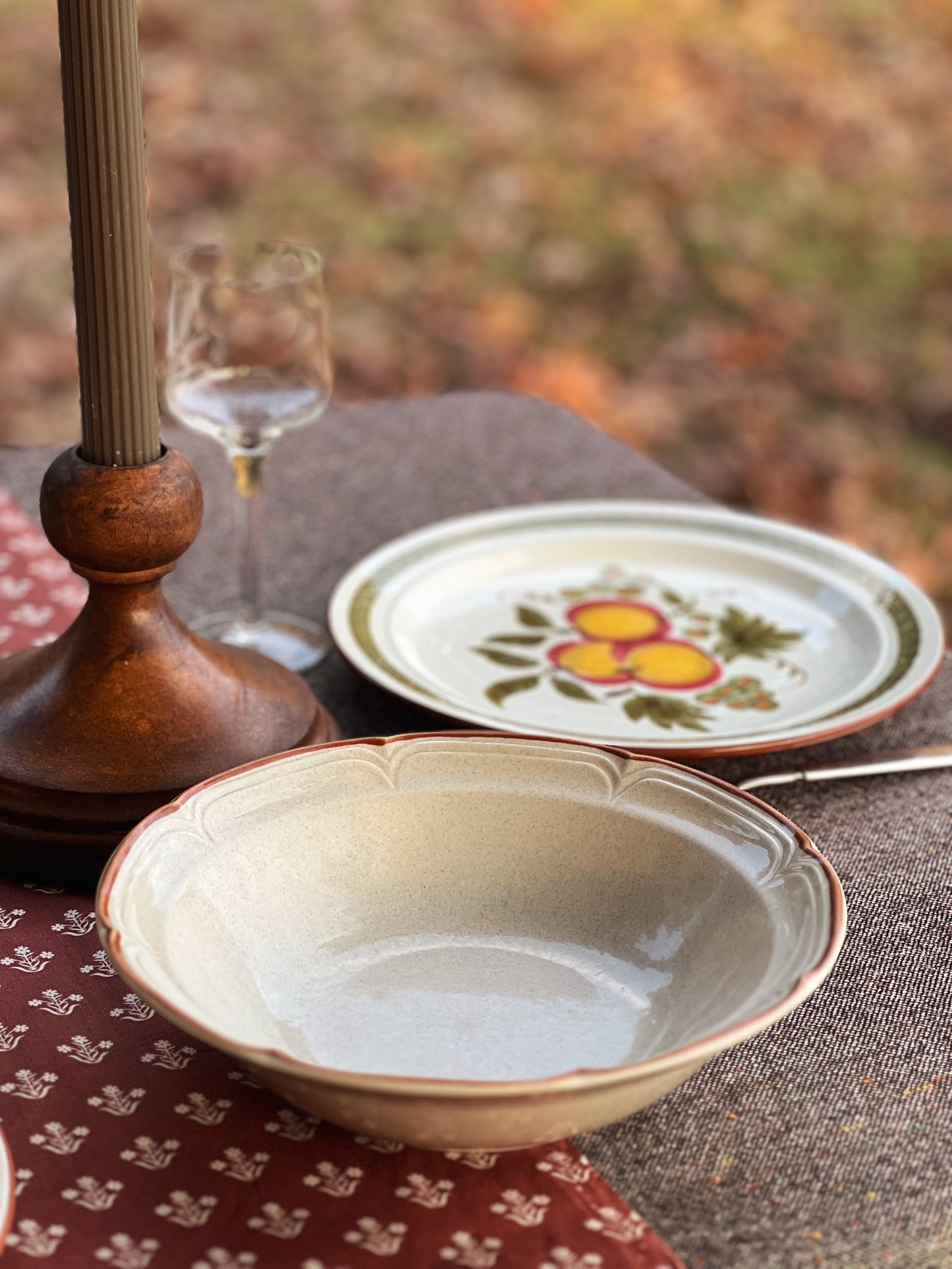 Vintage Stoneware Serving Bowl