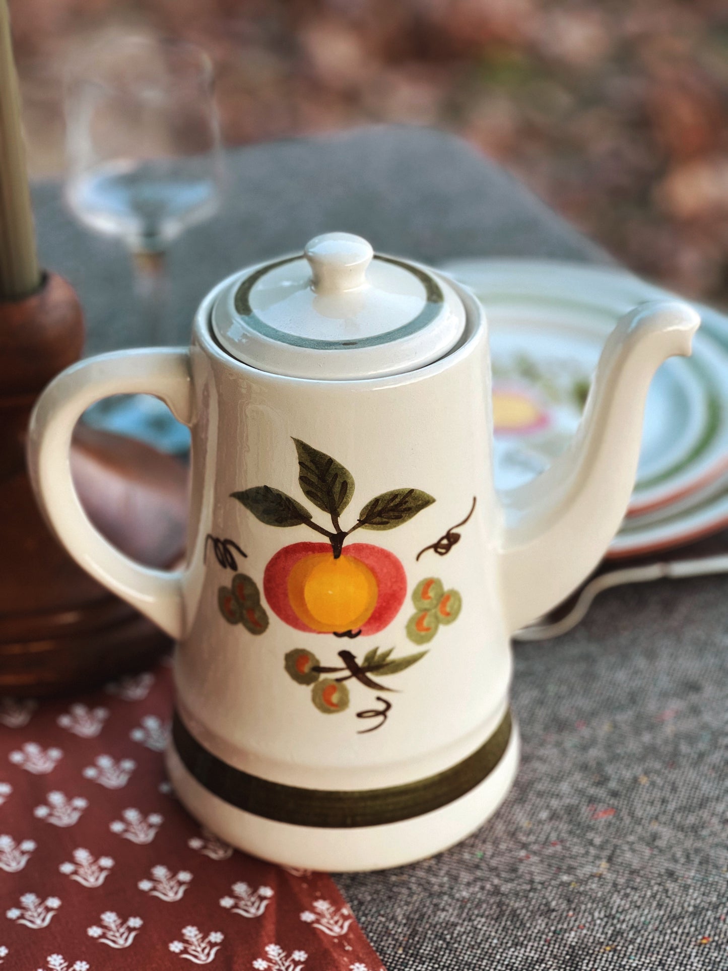 Vintage Stangl Apple Delight Coffee Pot