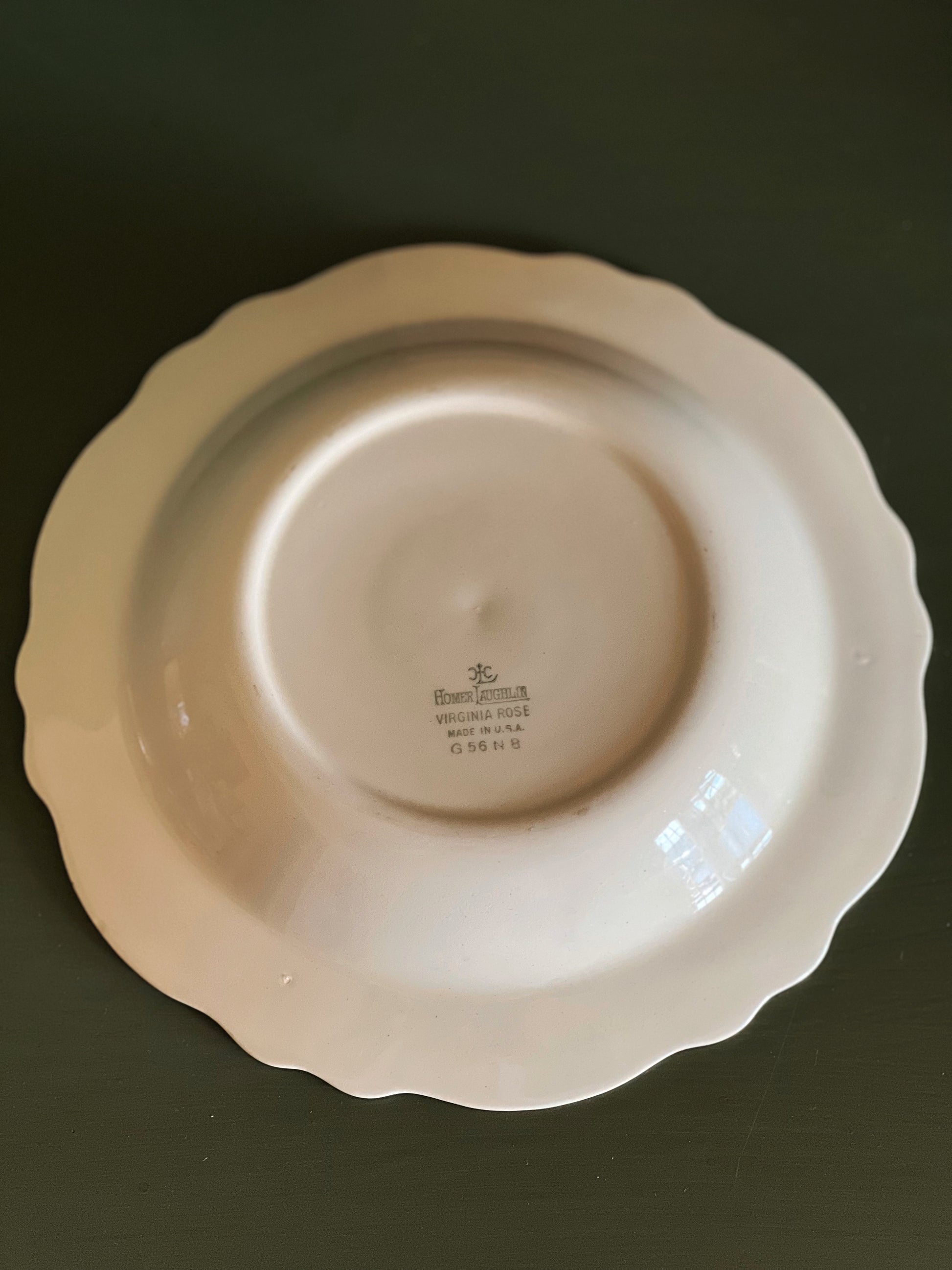 Vintage Homer Laughlin Virginia Rose Fluffy Rose Rimmed Soup Bowl