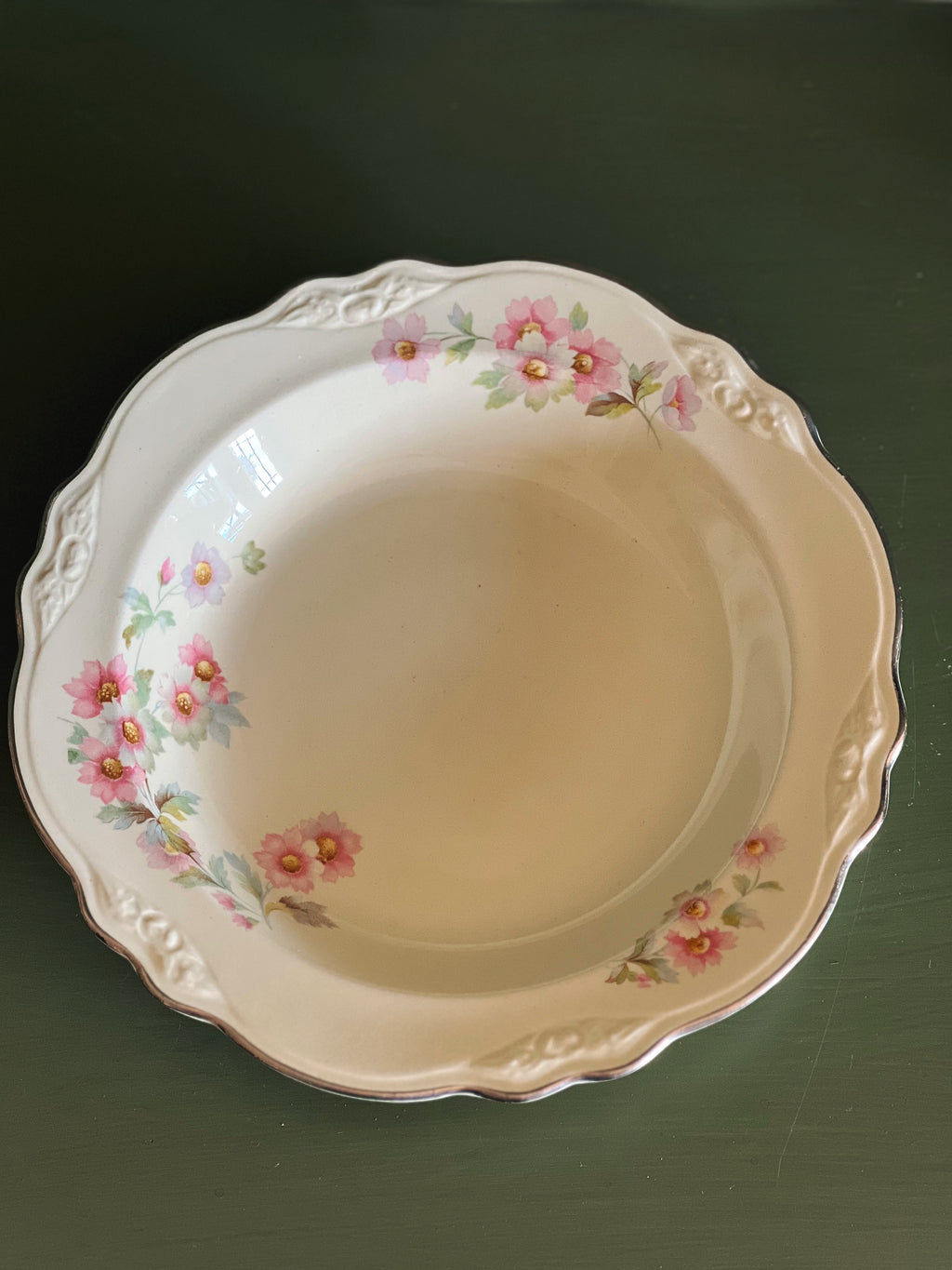 Overhead showing floral detail