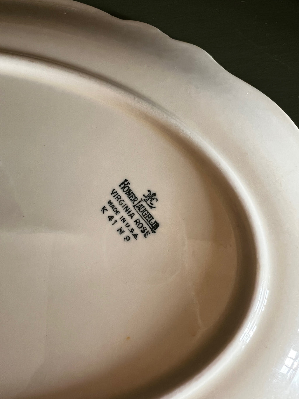 Vintage Homer Laughlin Virginia Rose Small Floral Serving Platter