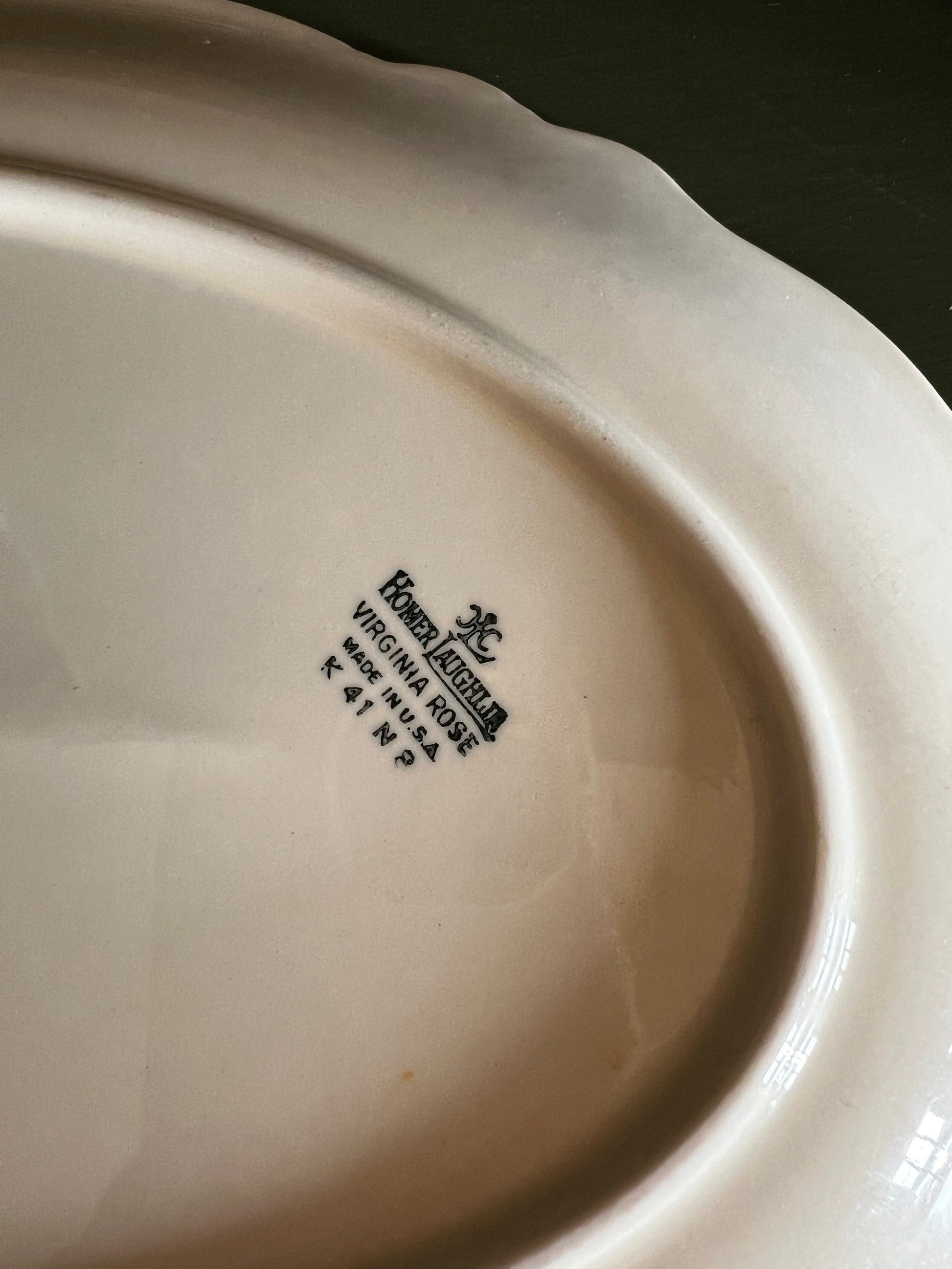 Vintage Homer Laughlin Virginia Rose Small Floral Serving Platter