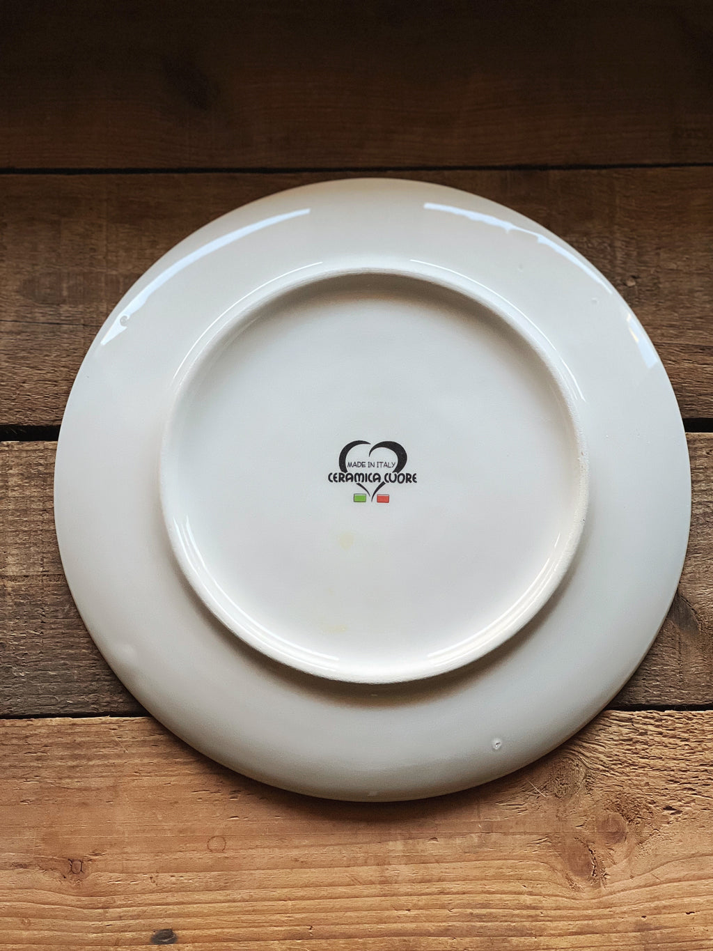 Set of 4 Ceramic Cuore Italy Luncheon Plates