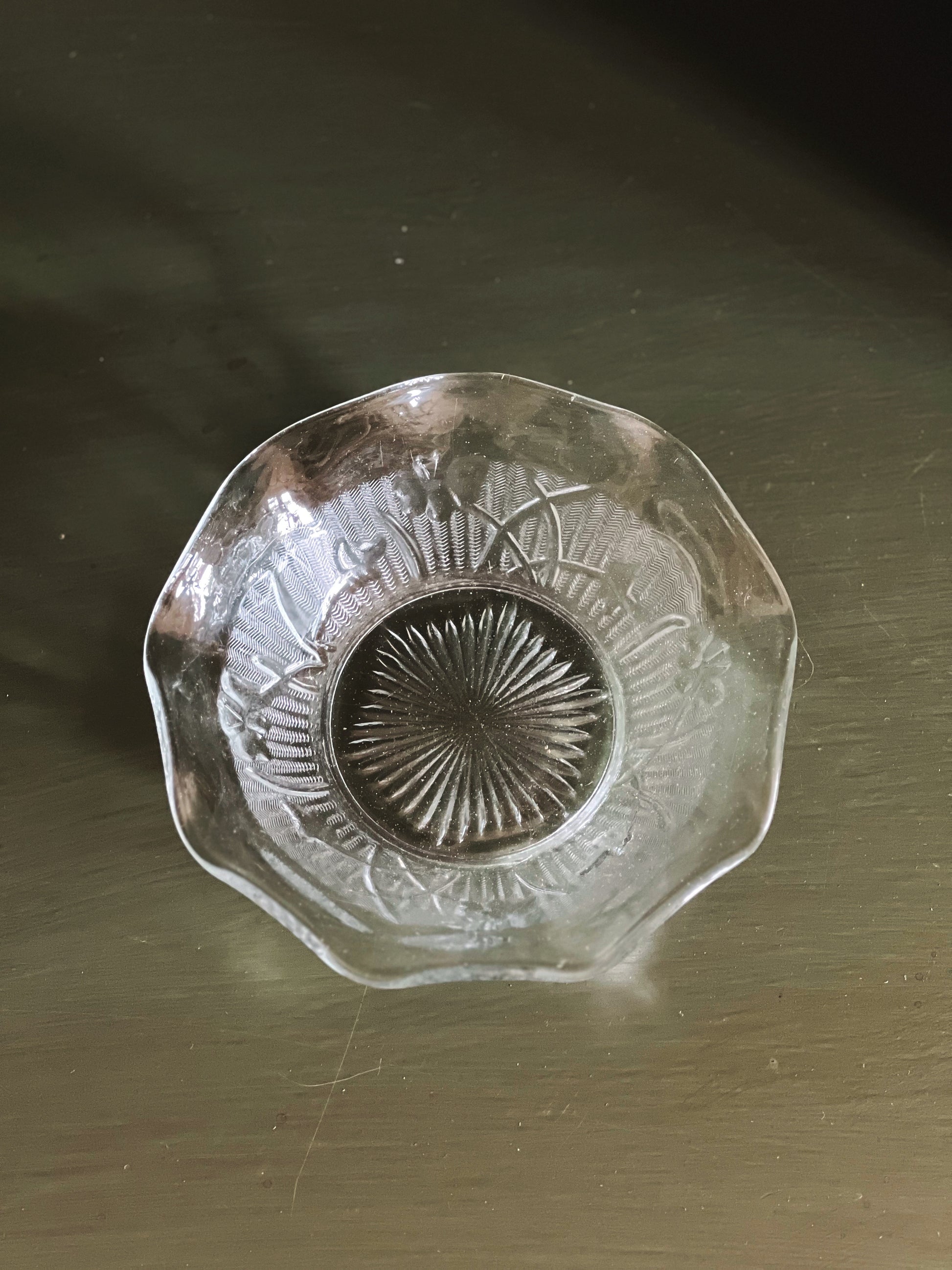 Vintage Jeannette Glass Iris & Herringbone Sauce Bowl