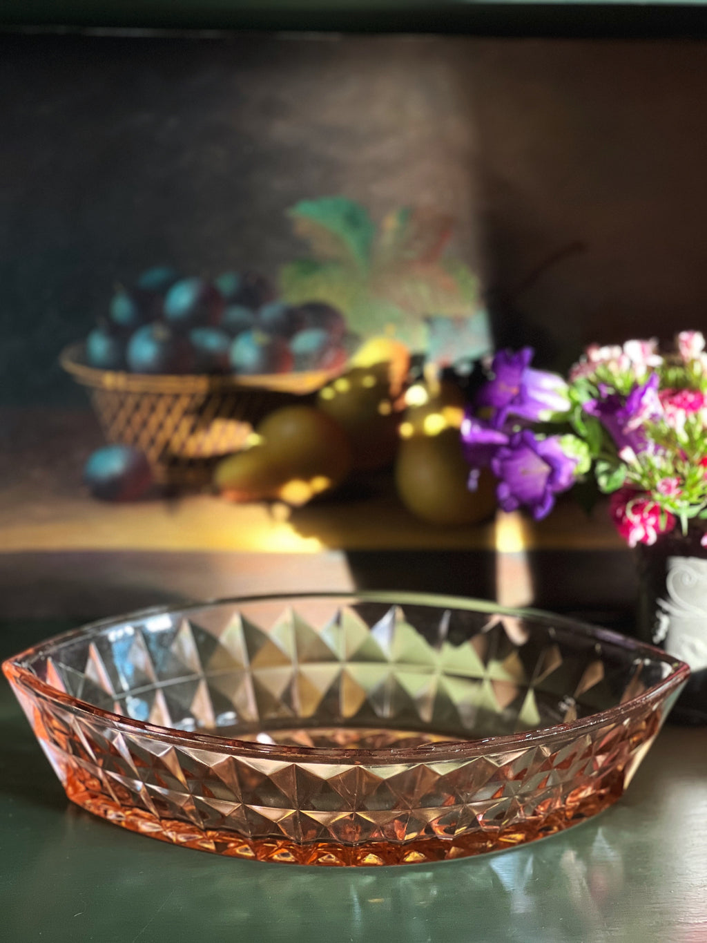 Vintage Jeannette Glass Windsor Pink Boat