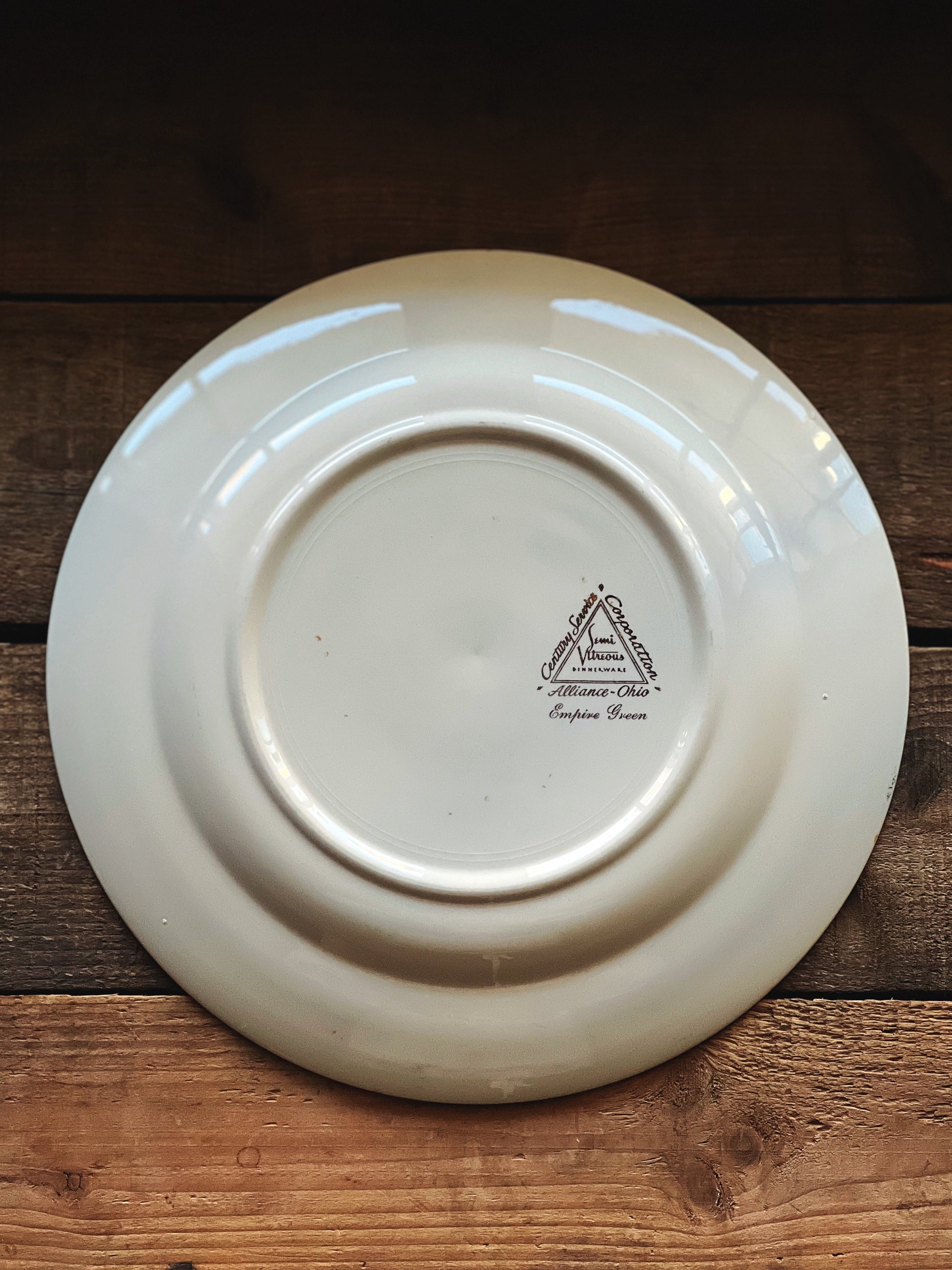 Vintage Homer Laughlin Empire Green Dinner Plate
