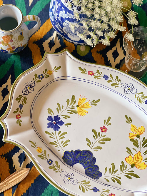hand painted vintage platter