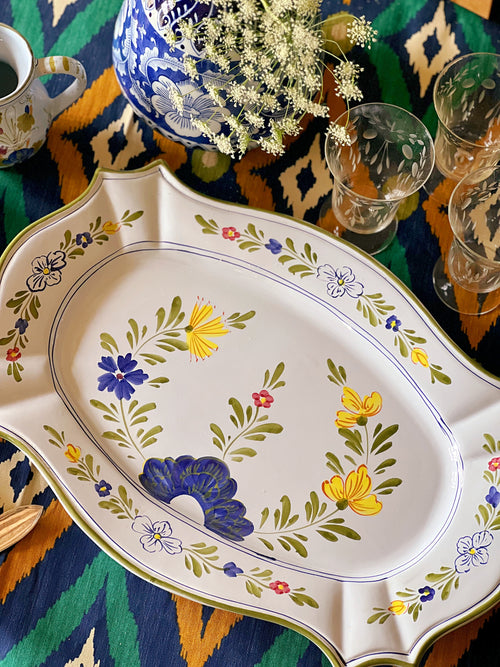 Hand Painted Vintage Majoliche Il Bargello Italy Serving Platter