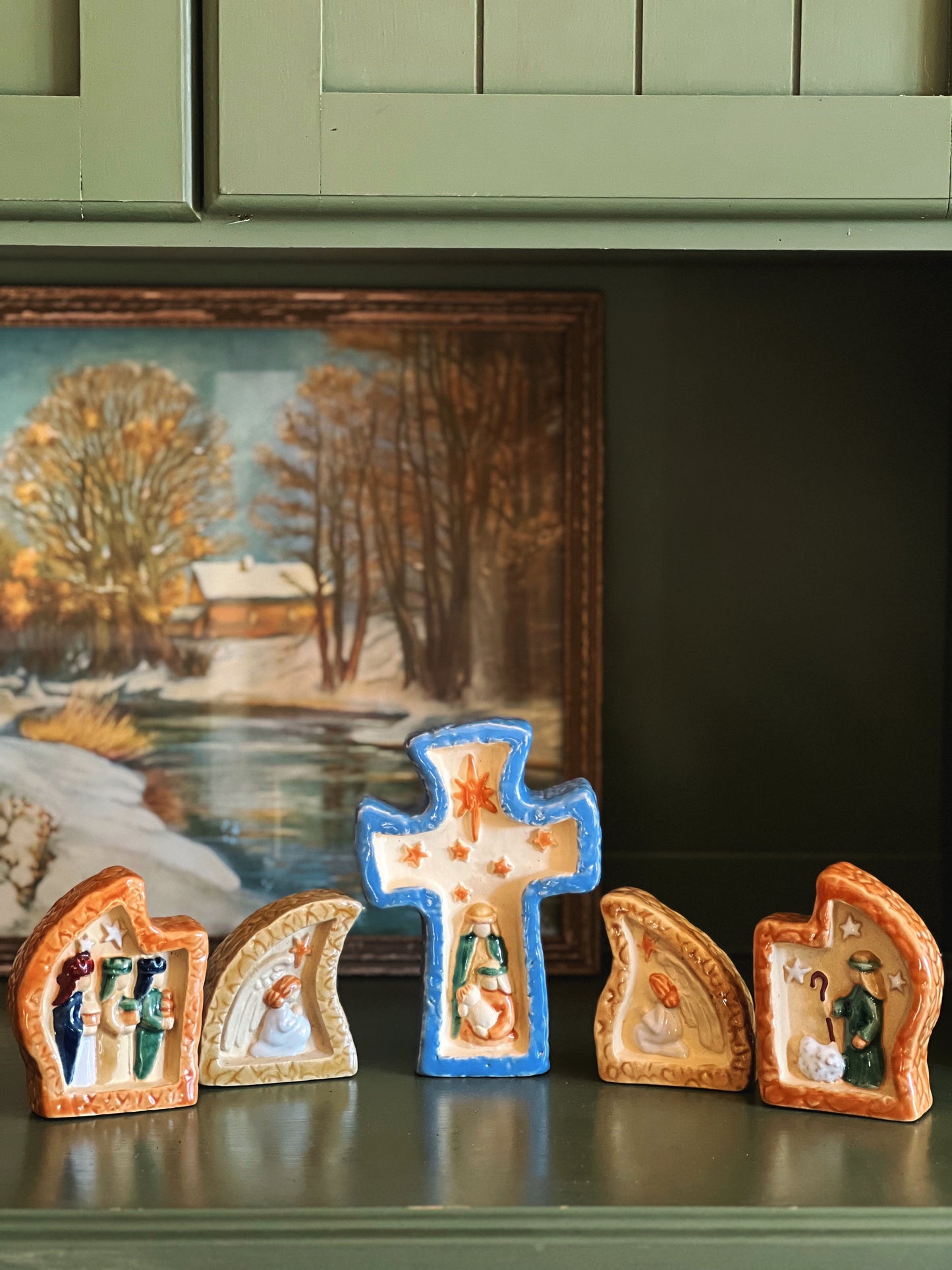 Vintage Ceramic Nativity Set