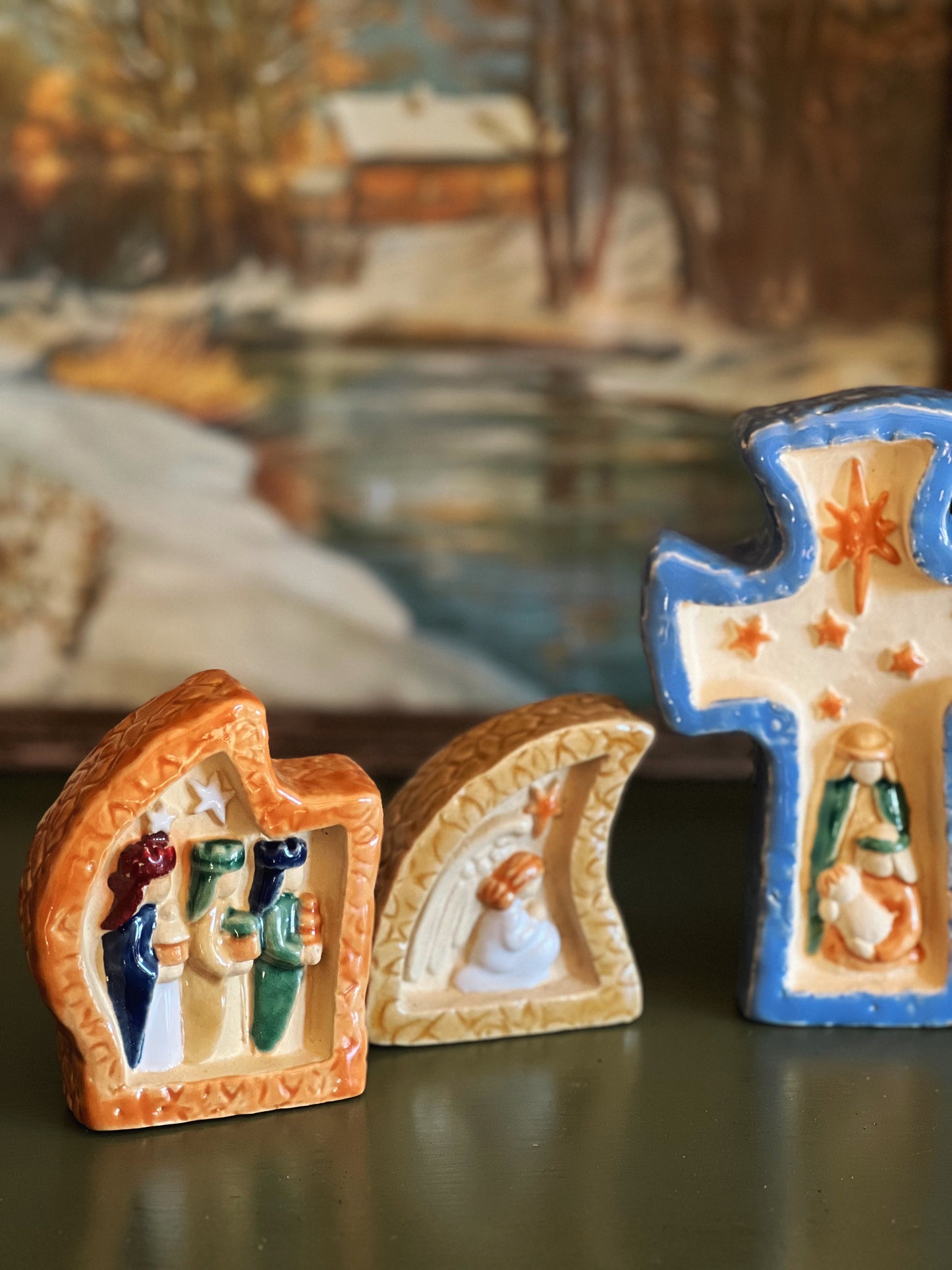 Vintage Ceramic Nativity Set