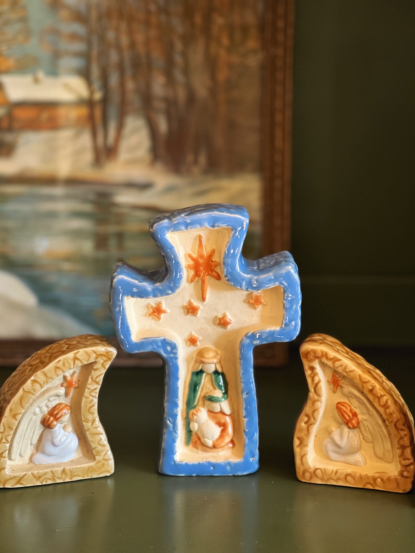 Vintage Ceramic Nativity Set