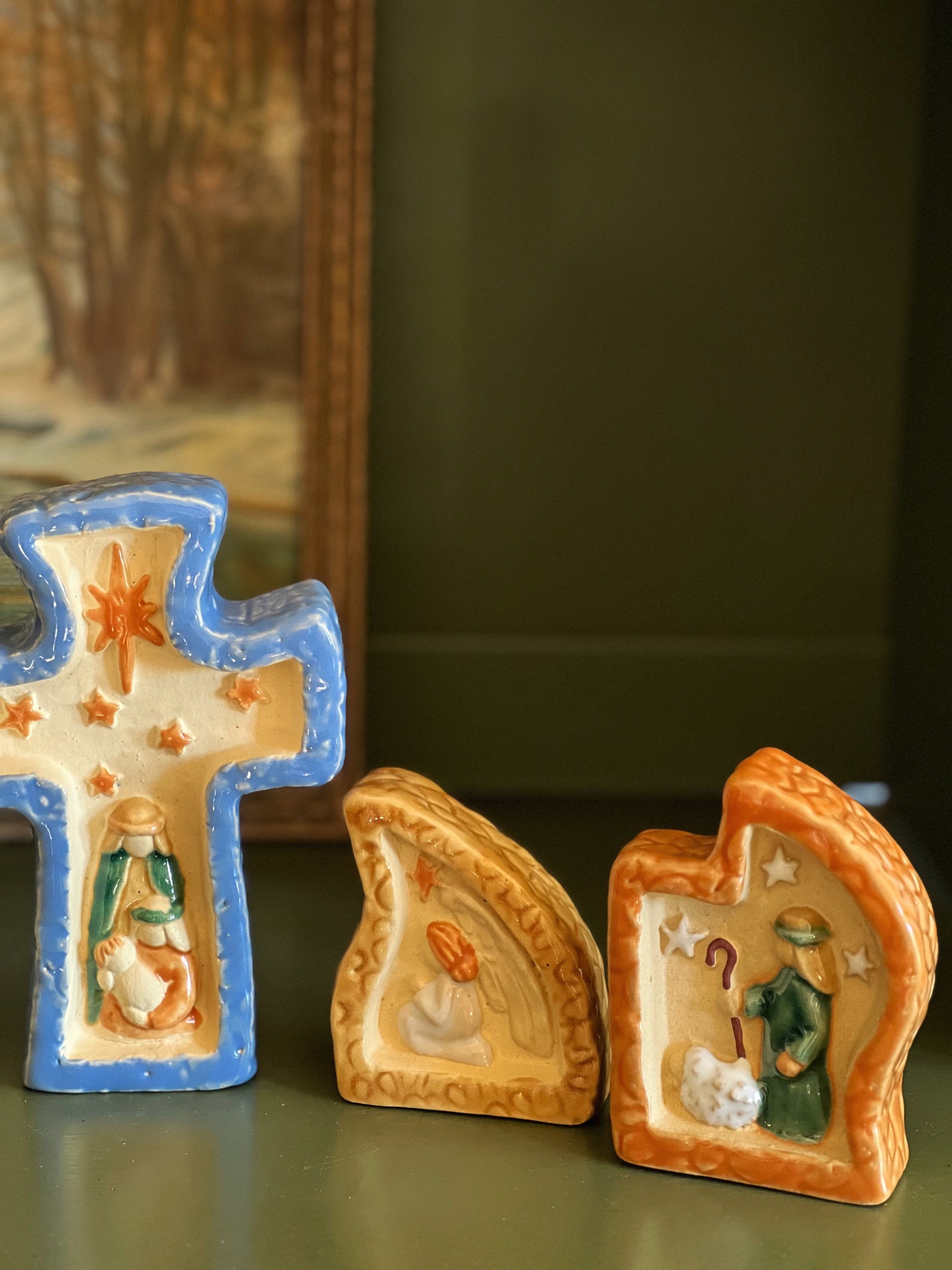 Vintage Ceramic Nativity Set