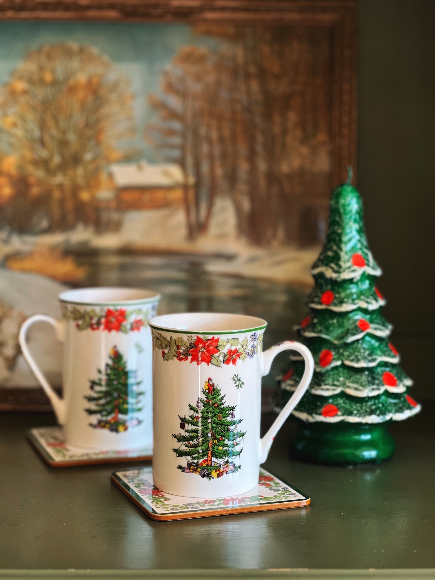 Vintage Spode Christmas Tree 2017 5 Piece Gift Tin