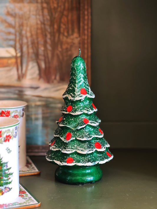 vintage Christmas tree candle