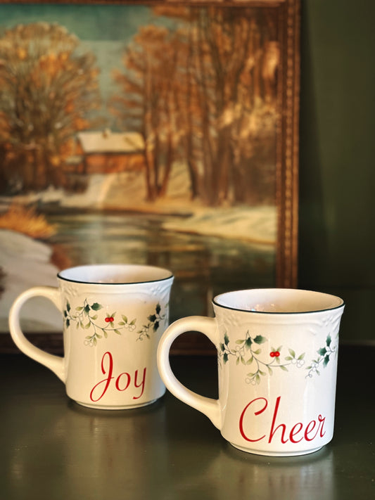 Vintage Pair of Pfaltzgraff Winterberry Mugs