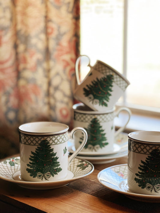 Christmas mug and saucer set