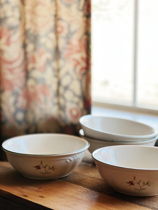 Winterberry cereal bowls