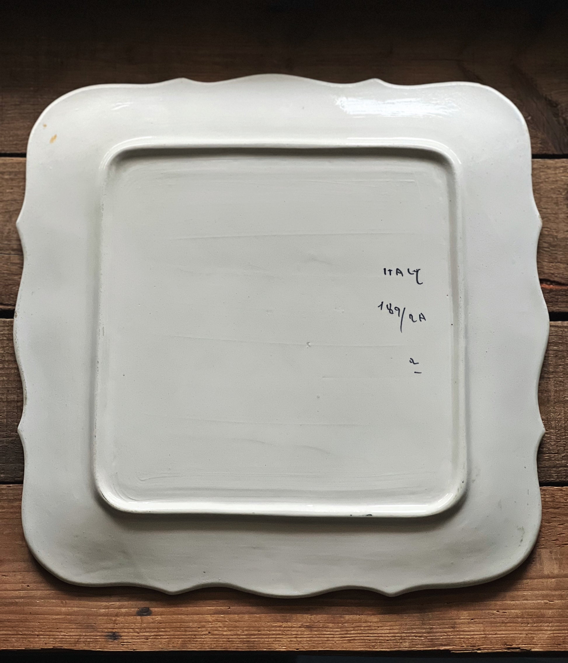 Vintage Square Serving Platter Hand Painted Italy