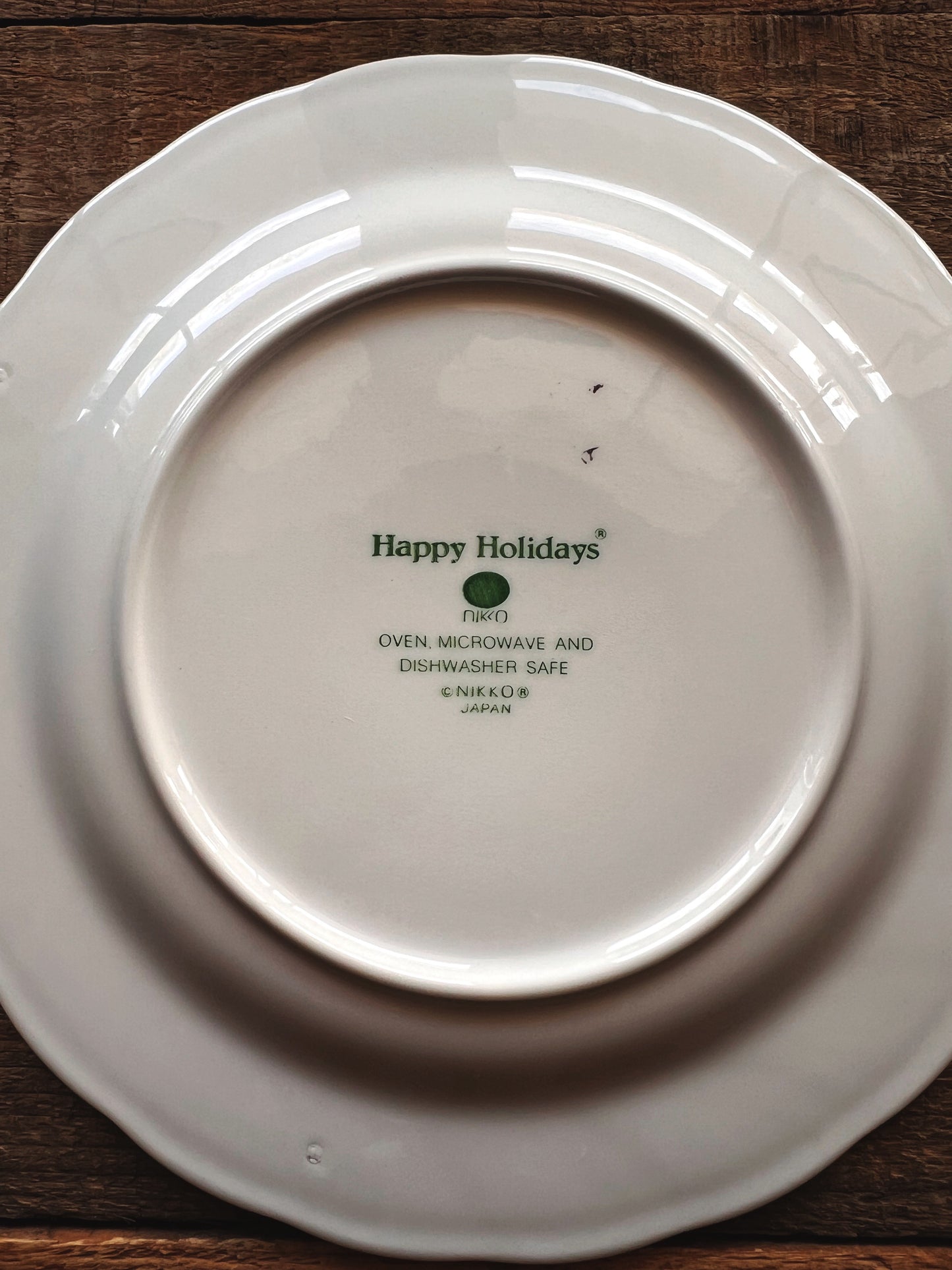 Vintage Nikko Happy Holidays Set of 4 Salad Plates