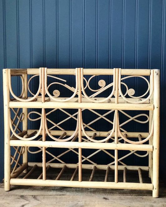 vintage bamboo wine rack