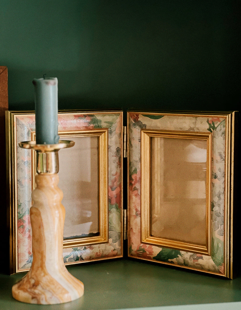 Vintage Marble Taper Candleholder