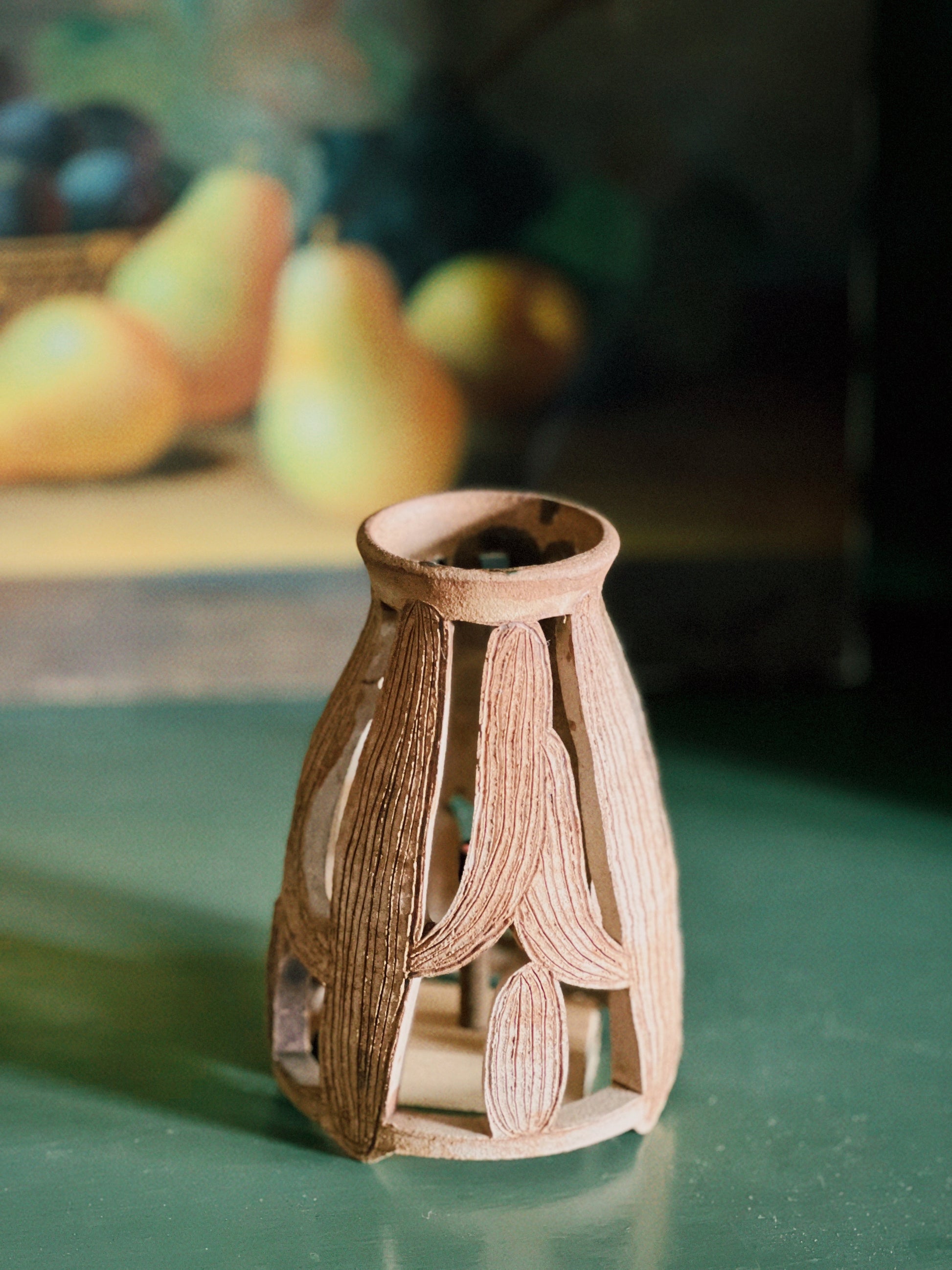 Vintage Carved Candleholder Incense Burner