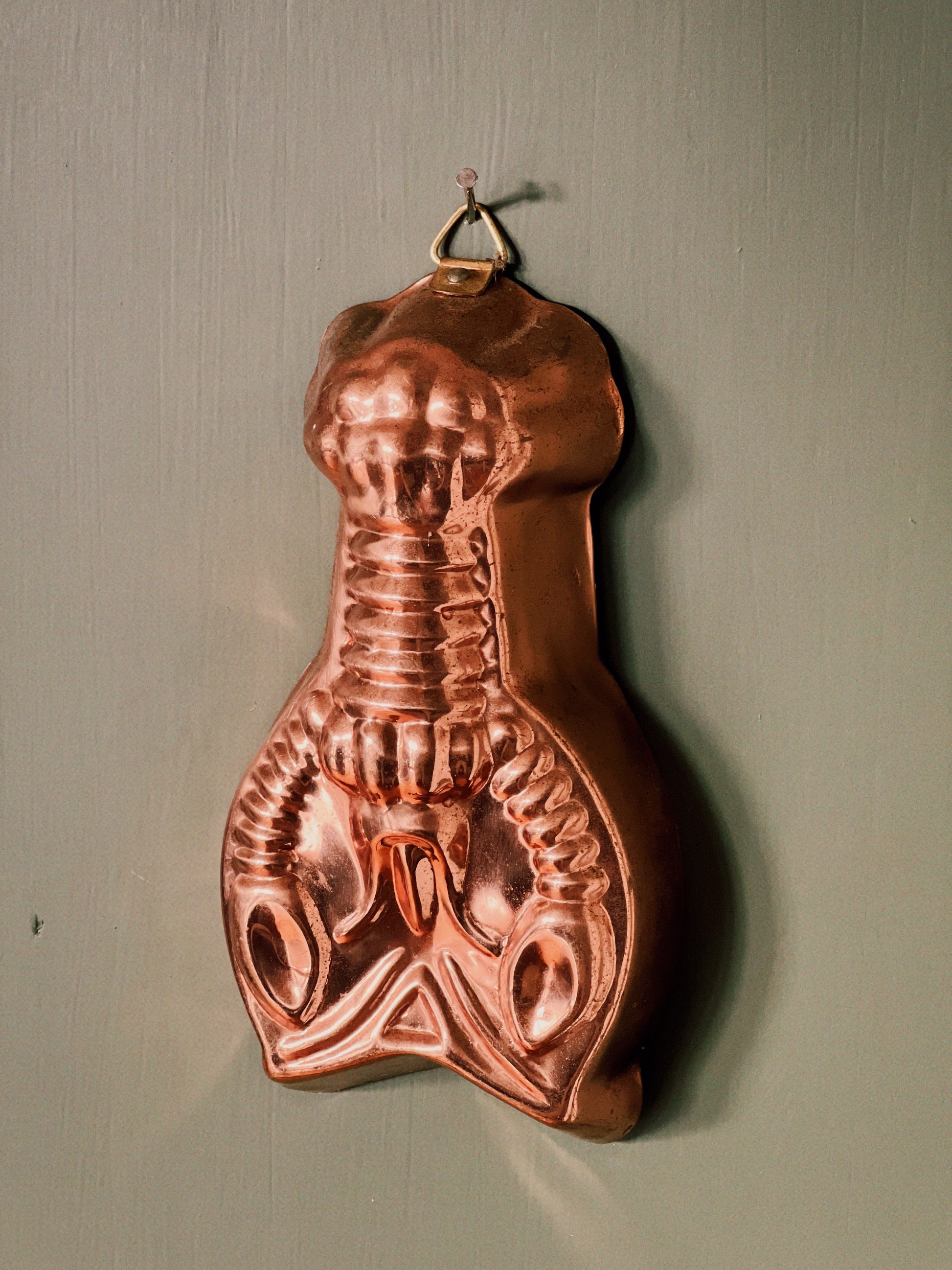 Vintage Copper Lobster Mold Made in Korea