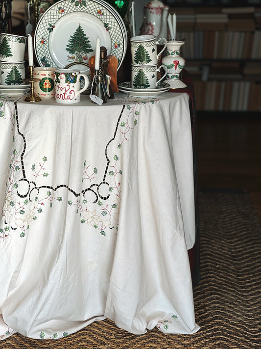 Vintage Christmas Tablecloth