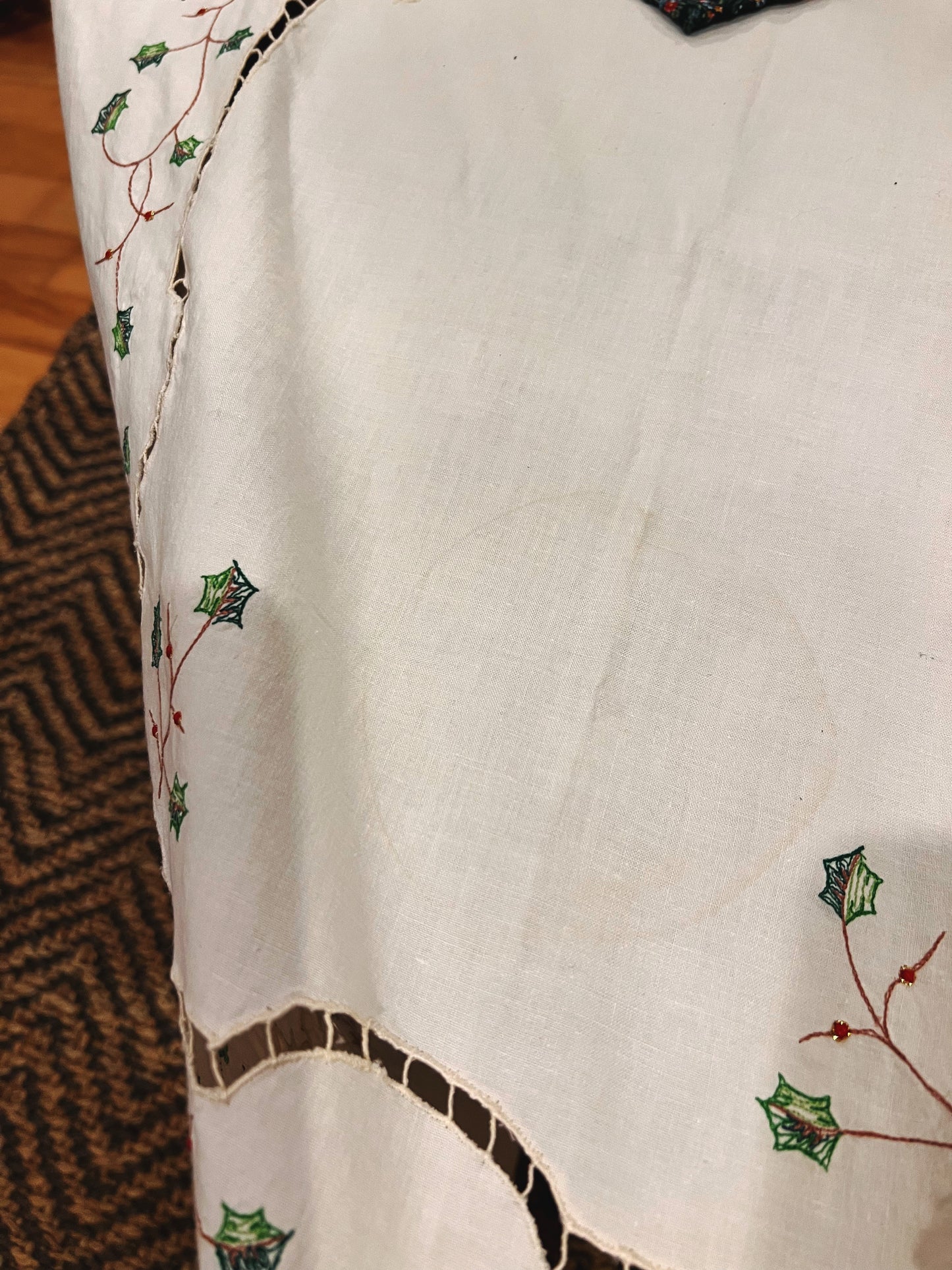 Vintage Christmas Tablecloth