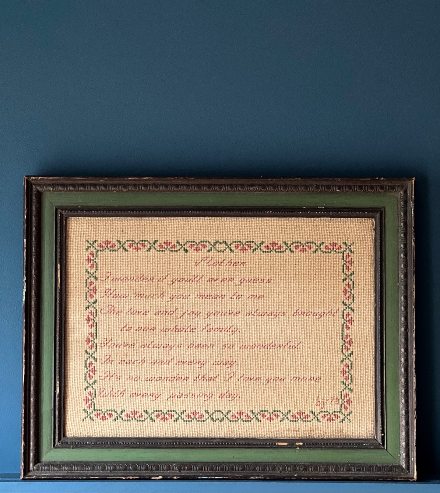 Vintage Framed Embroidery