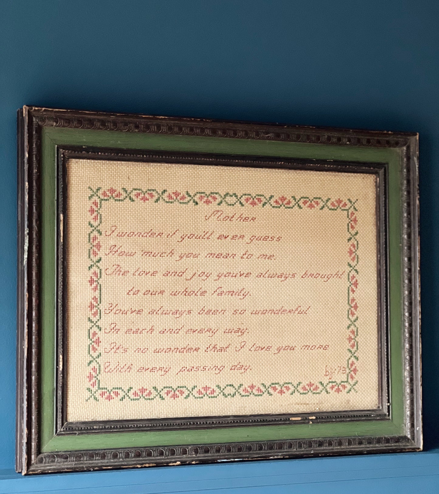 Vintage Framed Embroidery