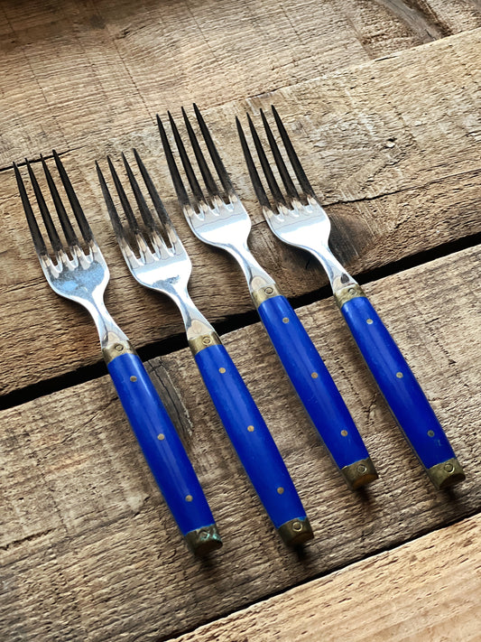 Vintage French Fork with Colored Handle