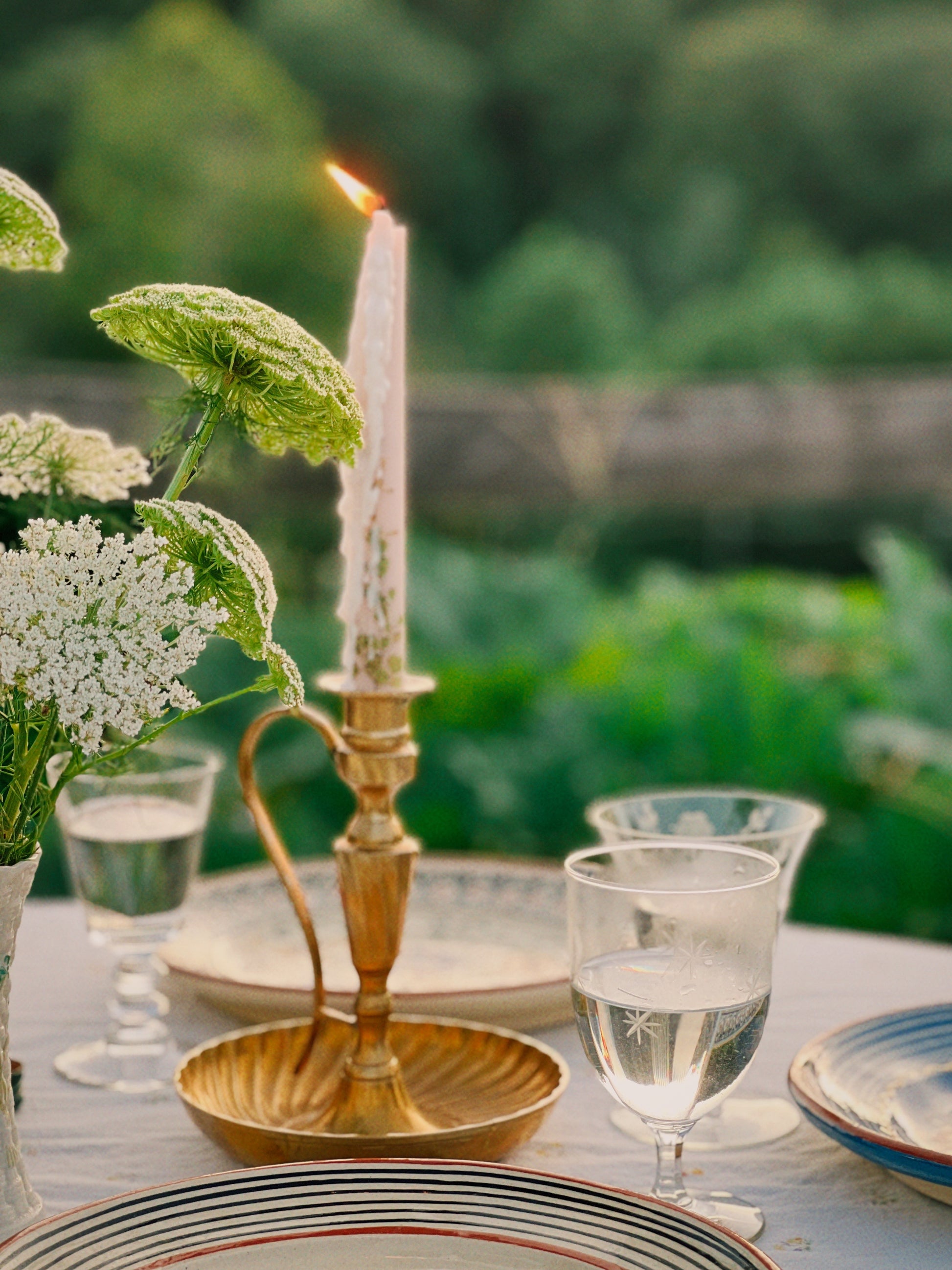 Vintage Brass Taper Candleholder Chamberstick
