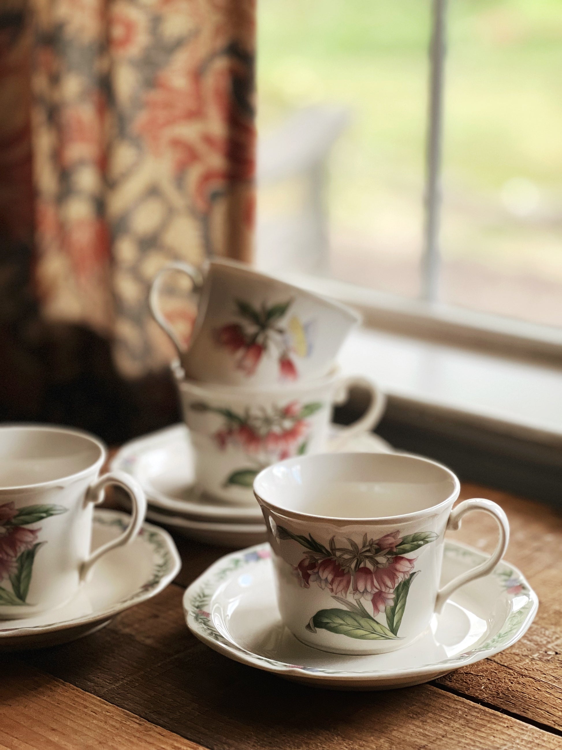 Vintage Noritake Gold Cuisine Conservatory Teacup & Saucer Set