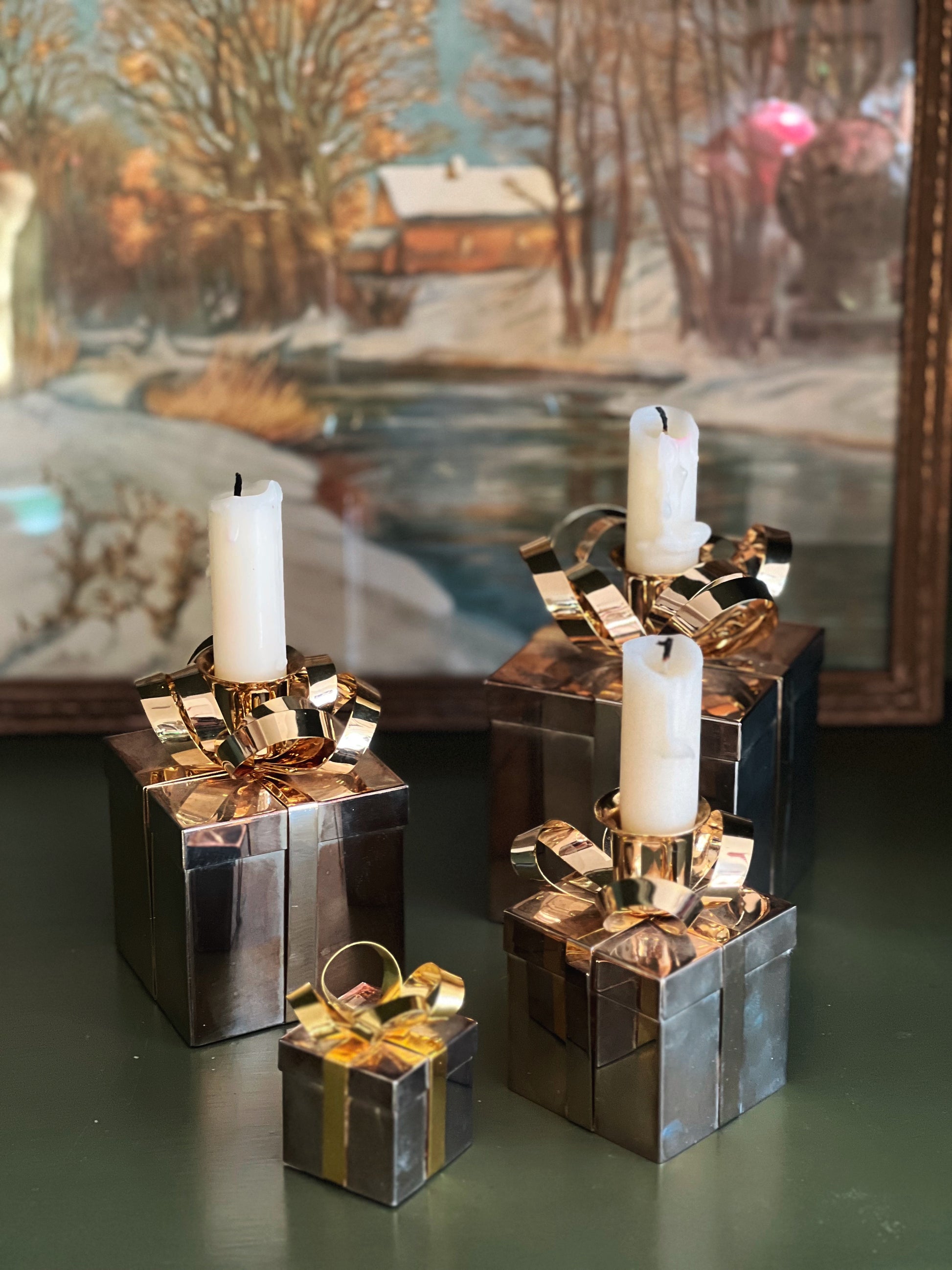 Godinger silver present candle holders