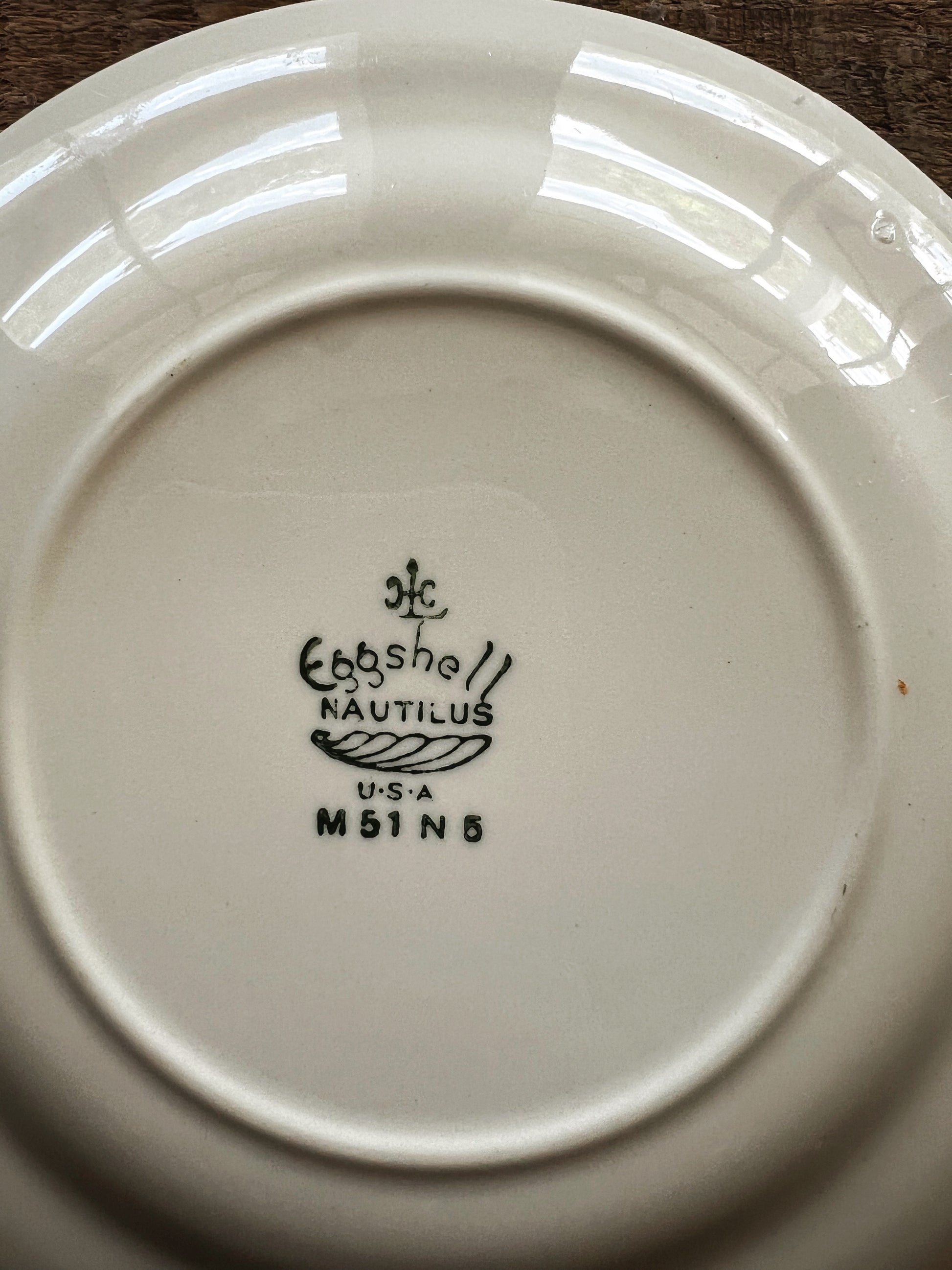 Vintage Homer Laughlin Eggshell Nautilus N1769 Pink Floral Dessert Plate
