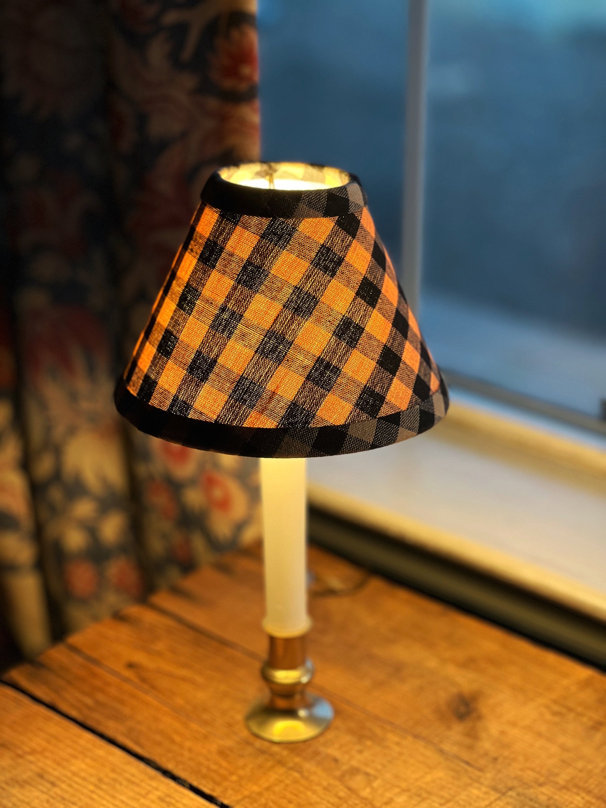 vintage fabric candle lamp shades