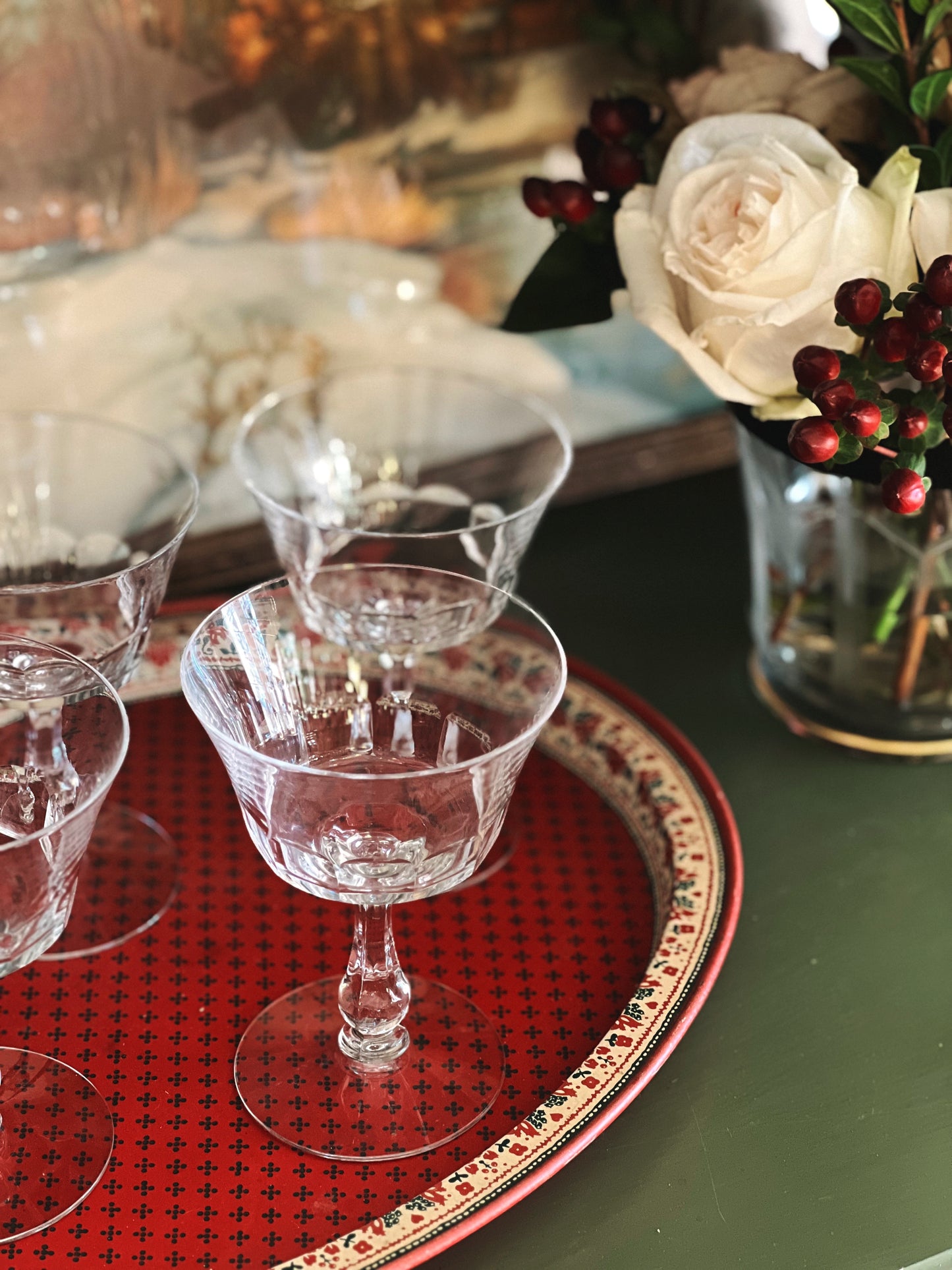 Vintage Fostoria Georgian Champagne Coupe / Dessert Dish