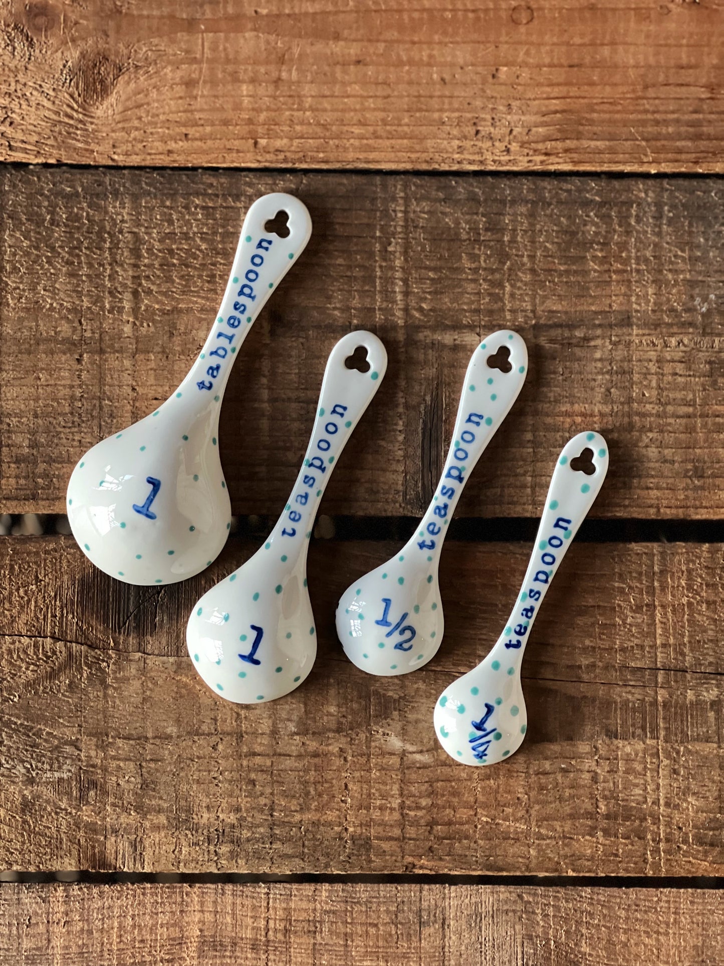 Set of 4 Ceramic Measuring Spoons