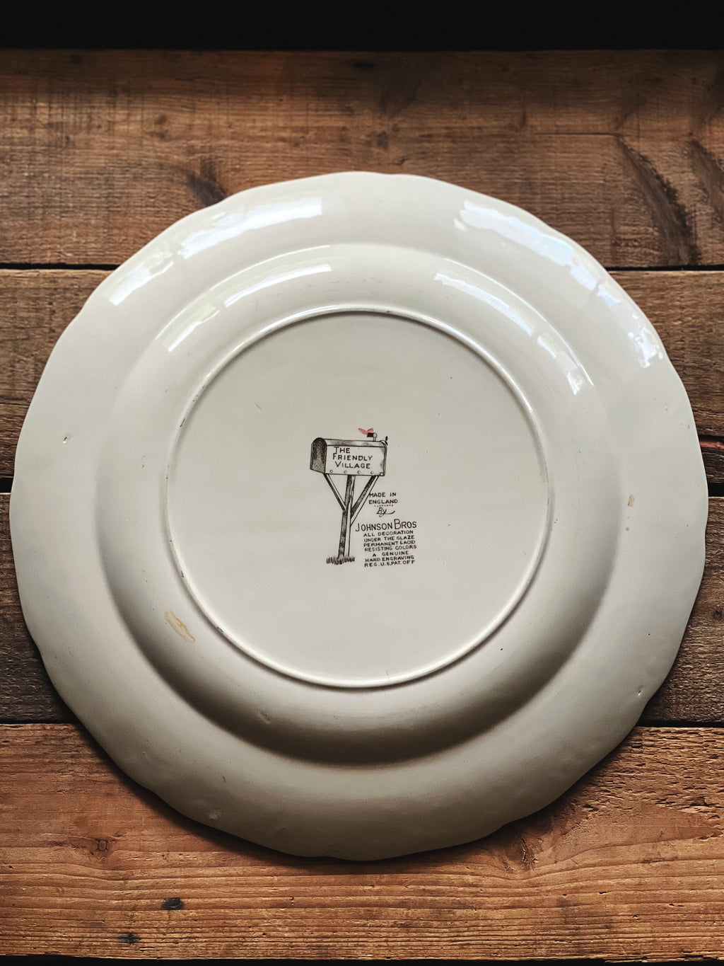 Vintage Johnson Brothers Friendly Village Service Plate / Round Platter