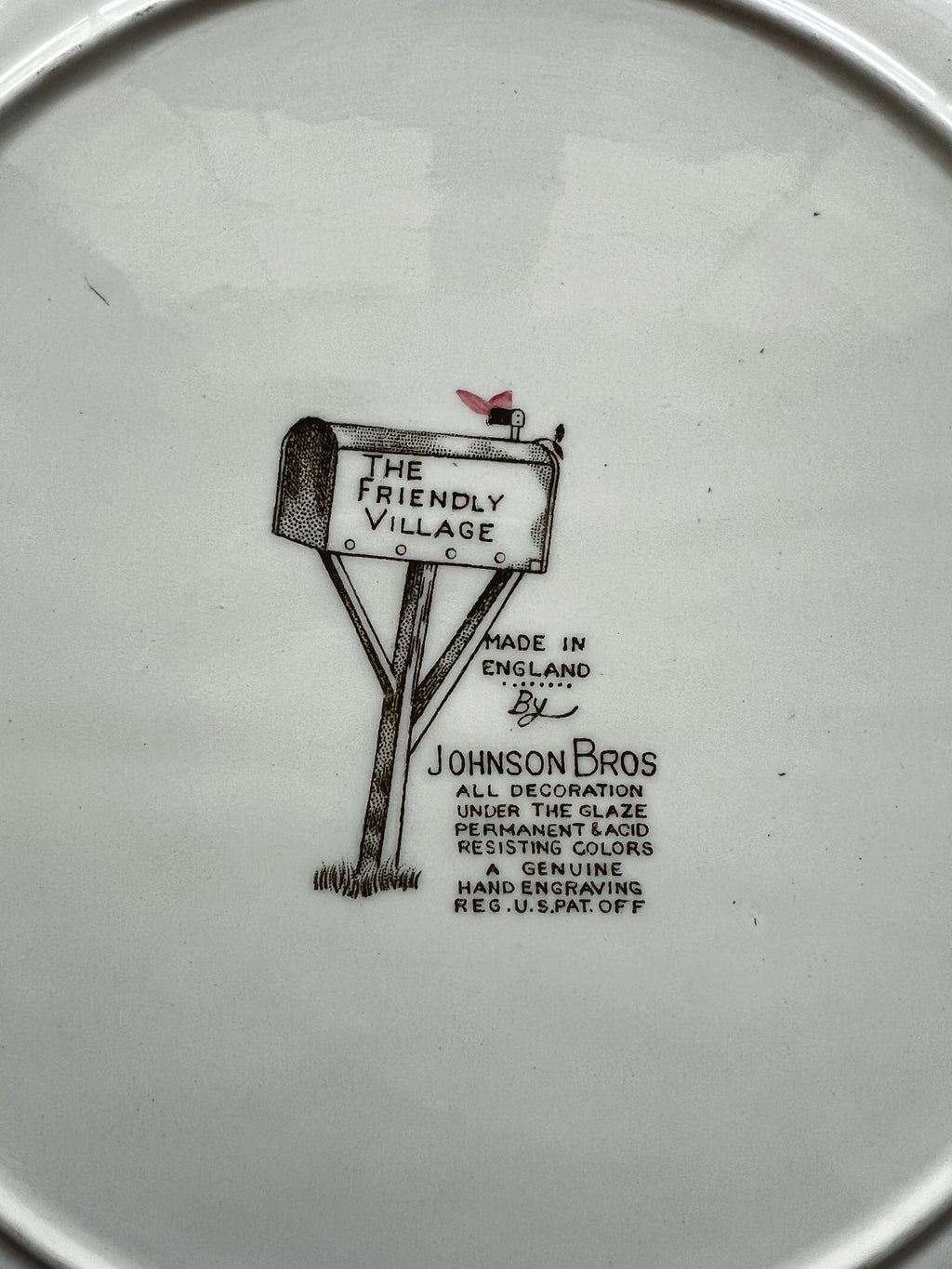 Vintage Johnson Brothers Friendly Village Service Plate / Round Platter