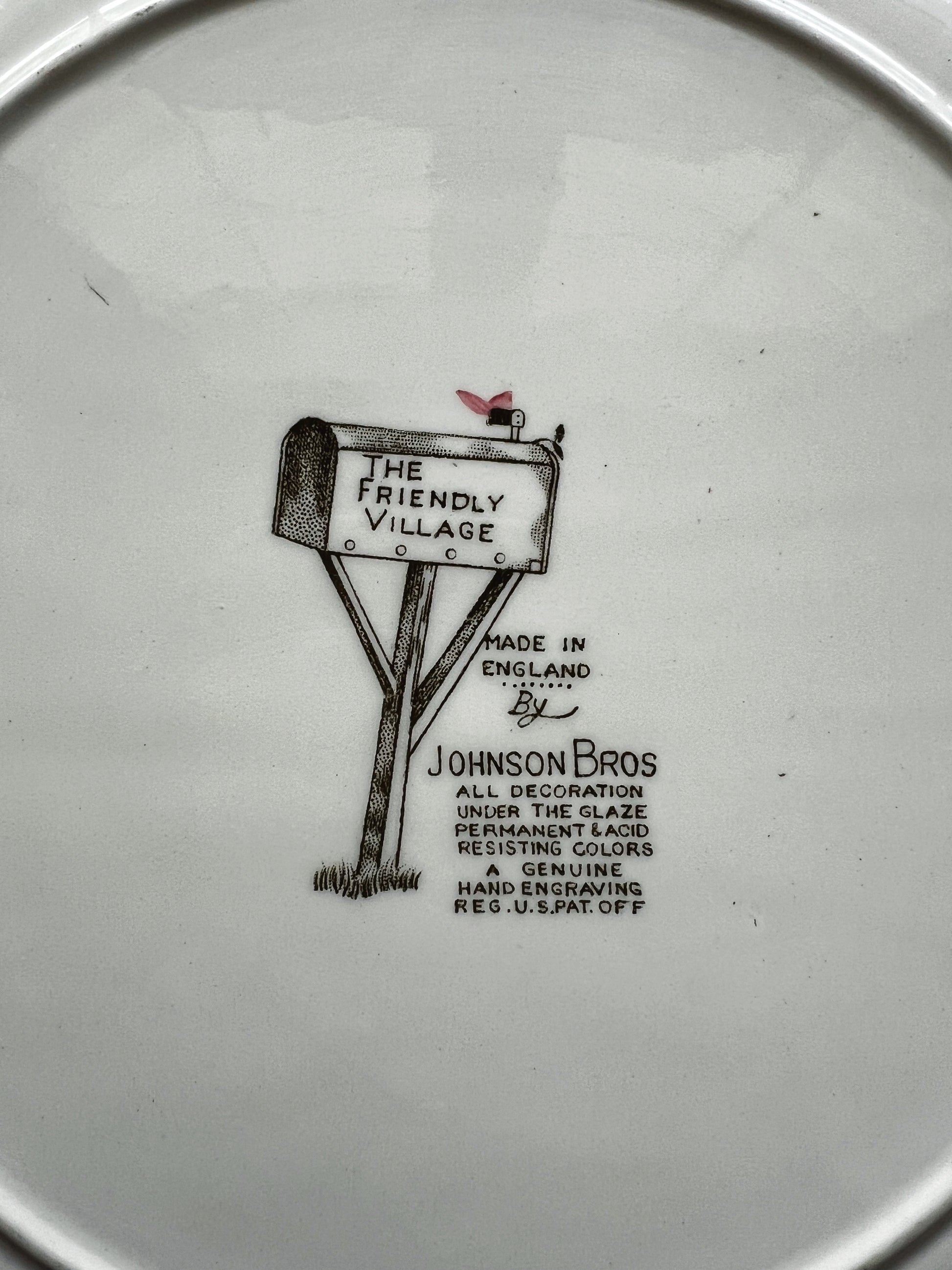 Vintage Johnson Brothers Friendly Village Service Plate / Round Platter