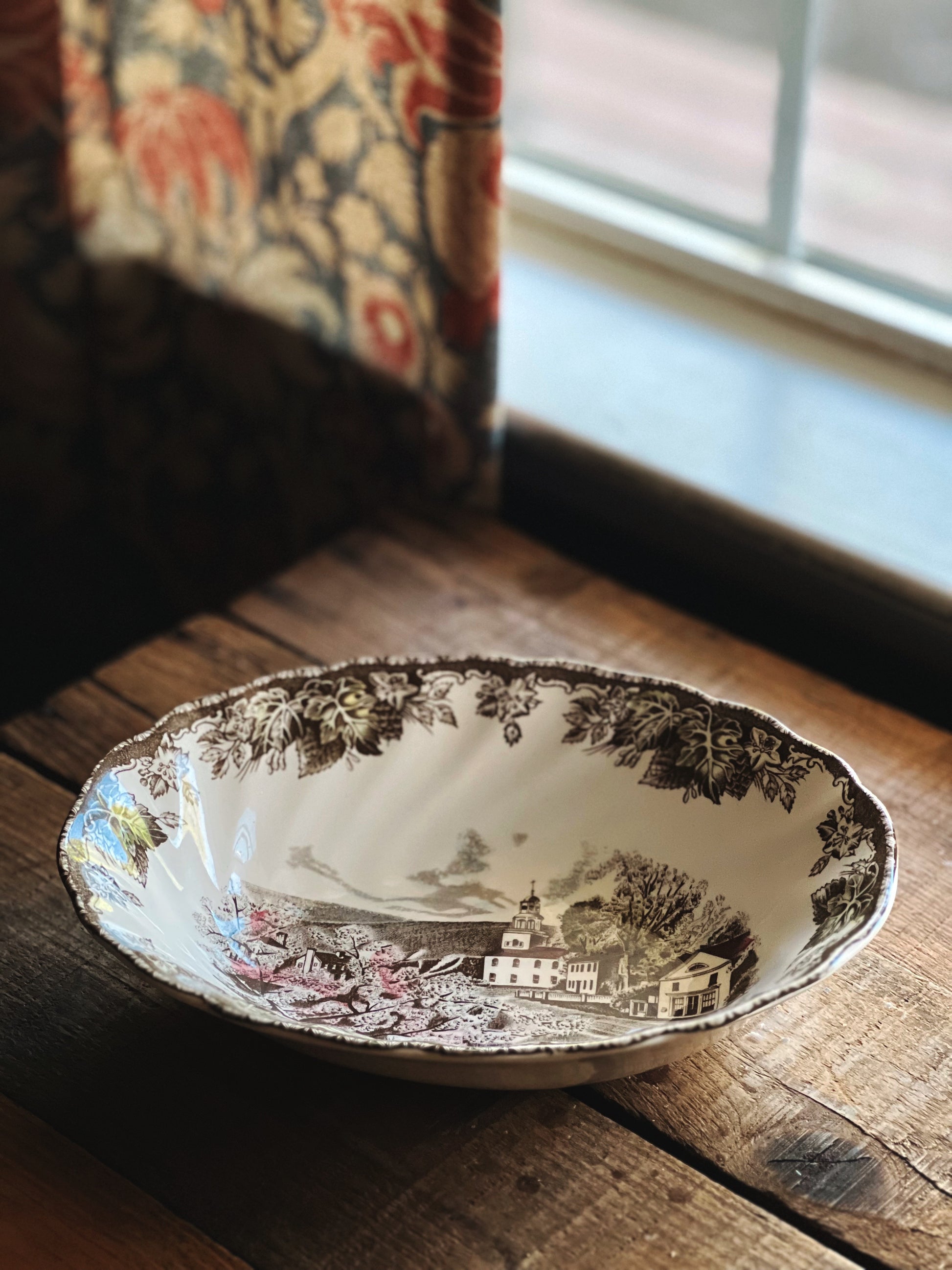 Vintage Johnson Brothers Friendly Village The Village Green Oval Vegetable Bowl